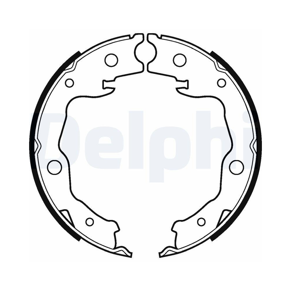 Bremsbackensatz, Feststellbremse DELPHI LS2116 für NISSAN, Hinterachse