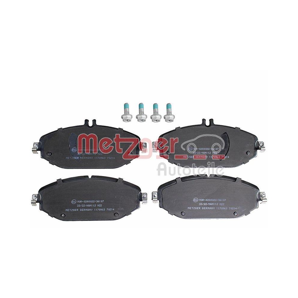 Bremsbelagsatz, Scheibenbremse METZGER 1170963 GREENPARTS f&uuml;r MERCEDES-BENZ