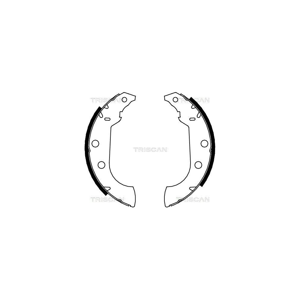 Bremsbackensatz TRISCAN 8100 10489 f&uuml;r PEUGEOT, Hinterachse