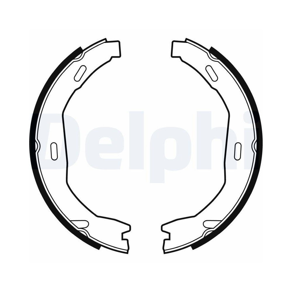 Bremsbackensatz, Feststellbremse DELPHI LS2006 für MERCEDES-BENZ, Hinterachse