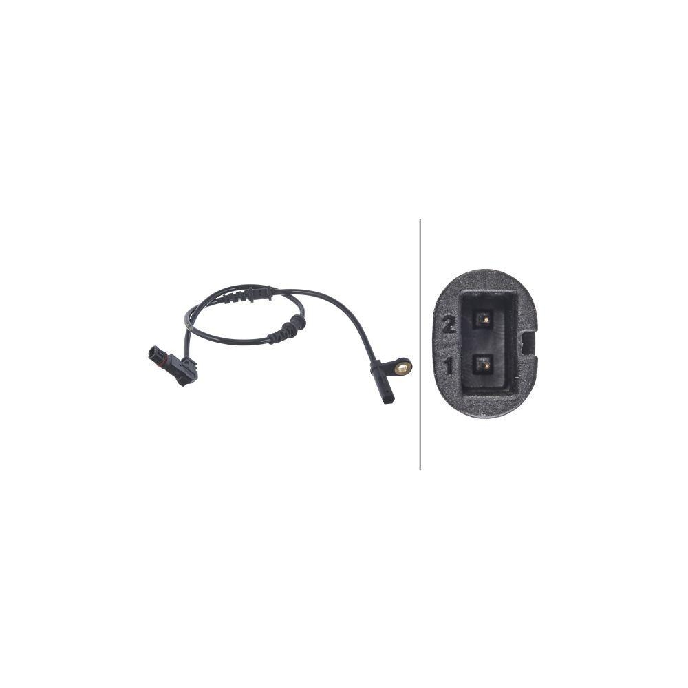 HELLA Sensor, Raddrehzahl 6PU 012 039-711 f&uuml;r MERCEDES-BENZ EVOBUS, Vorderachse
