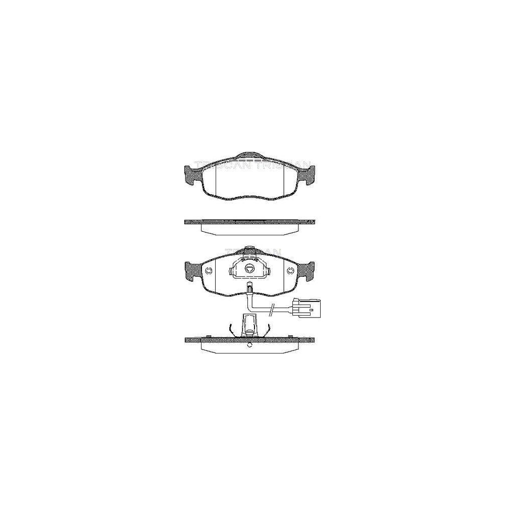 Bremsbelagsatz, Scheibenbremse TRISCAN 8110 16160 f&uuml;r FORD, Vorderachse