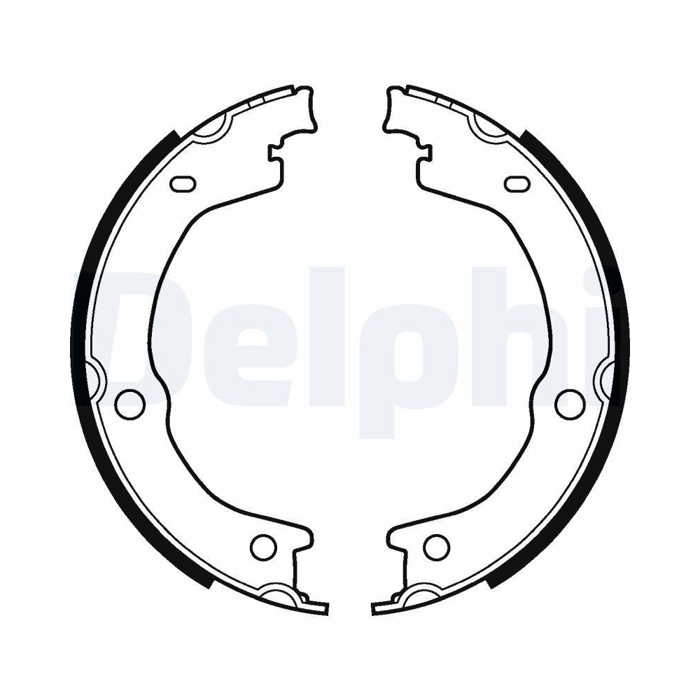 Bremsbackensatz, Feststellbremse DELPHI LS2118 für SSANGYONG, Hinterachse