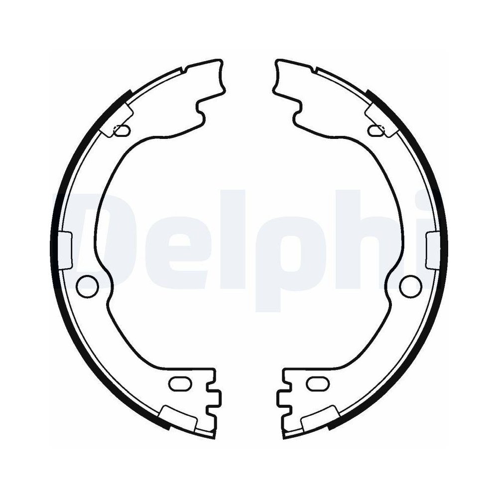 DELPHI LS2119 Bremsbackensatz, Feststellbremse f&uuml;r KIA, Hinterachse