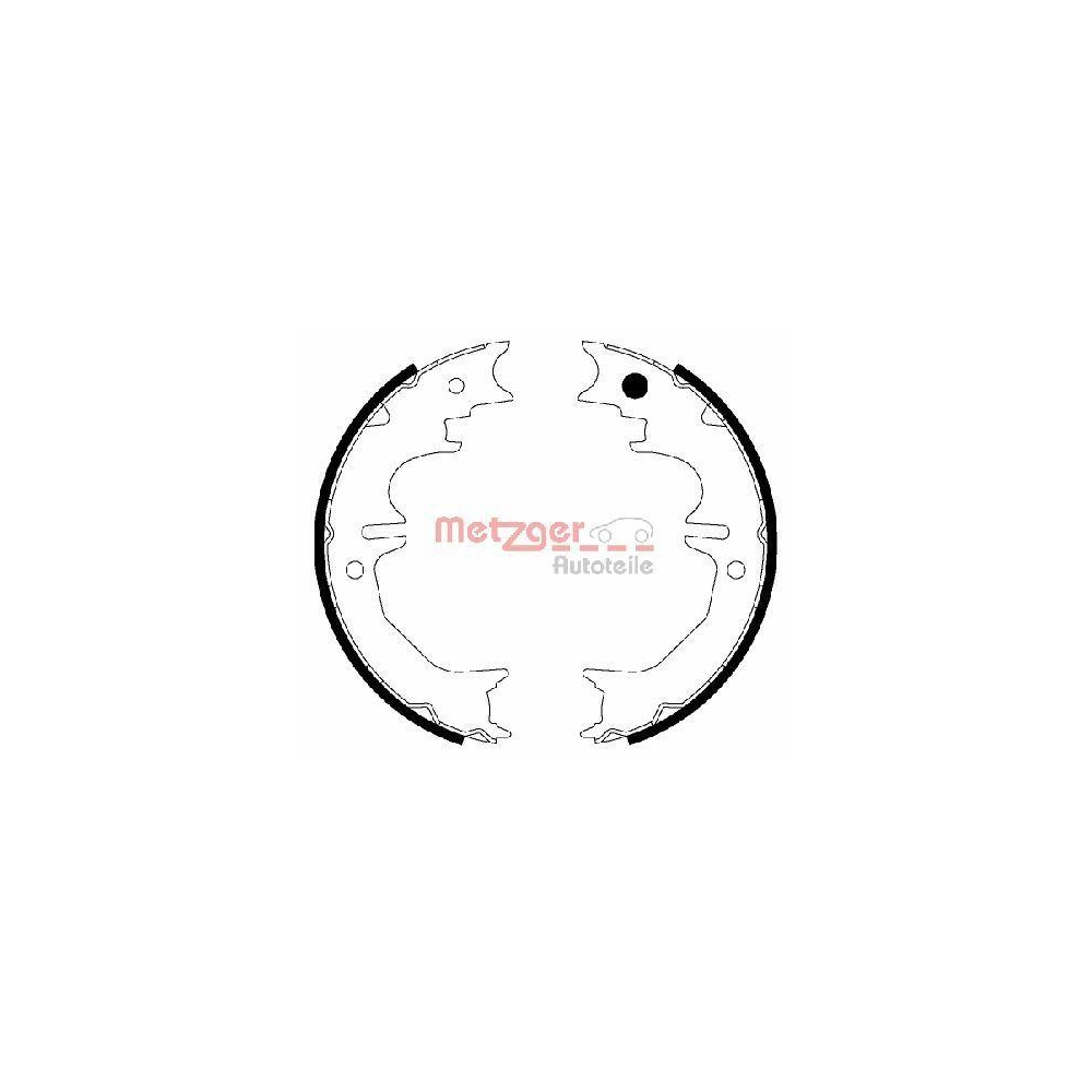 Bremsbackensatz, Feststellbremse METZGER MG 207 für TOYOTA, Hinterachse links