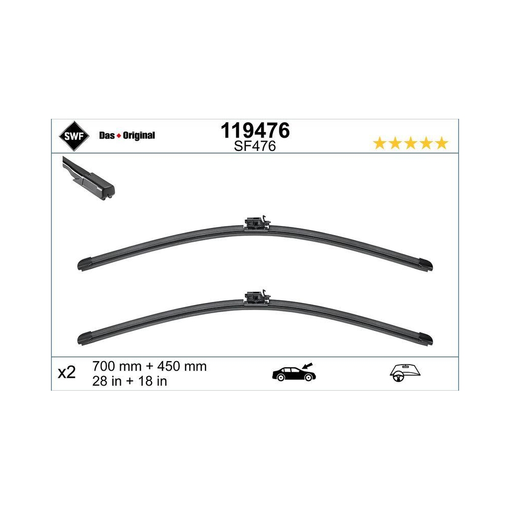 Wischblatt SWF 119476 DAS ORIGINAL SET für MERCEDES-BENZ MERCEDES-BENZ (FJDA)