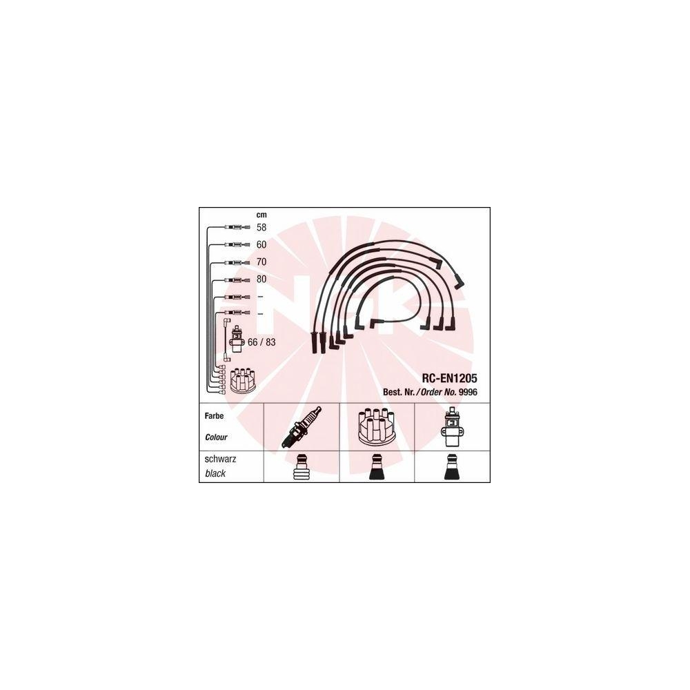 Z&uuml;ndleitungssatz NGK 9996 f&uuml;r NISSAN JUNGHEINRICH