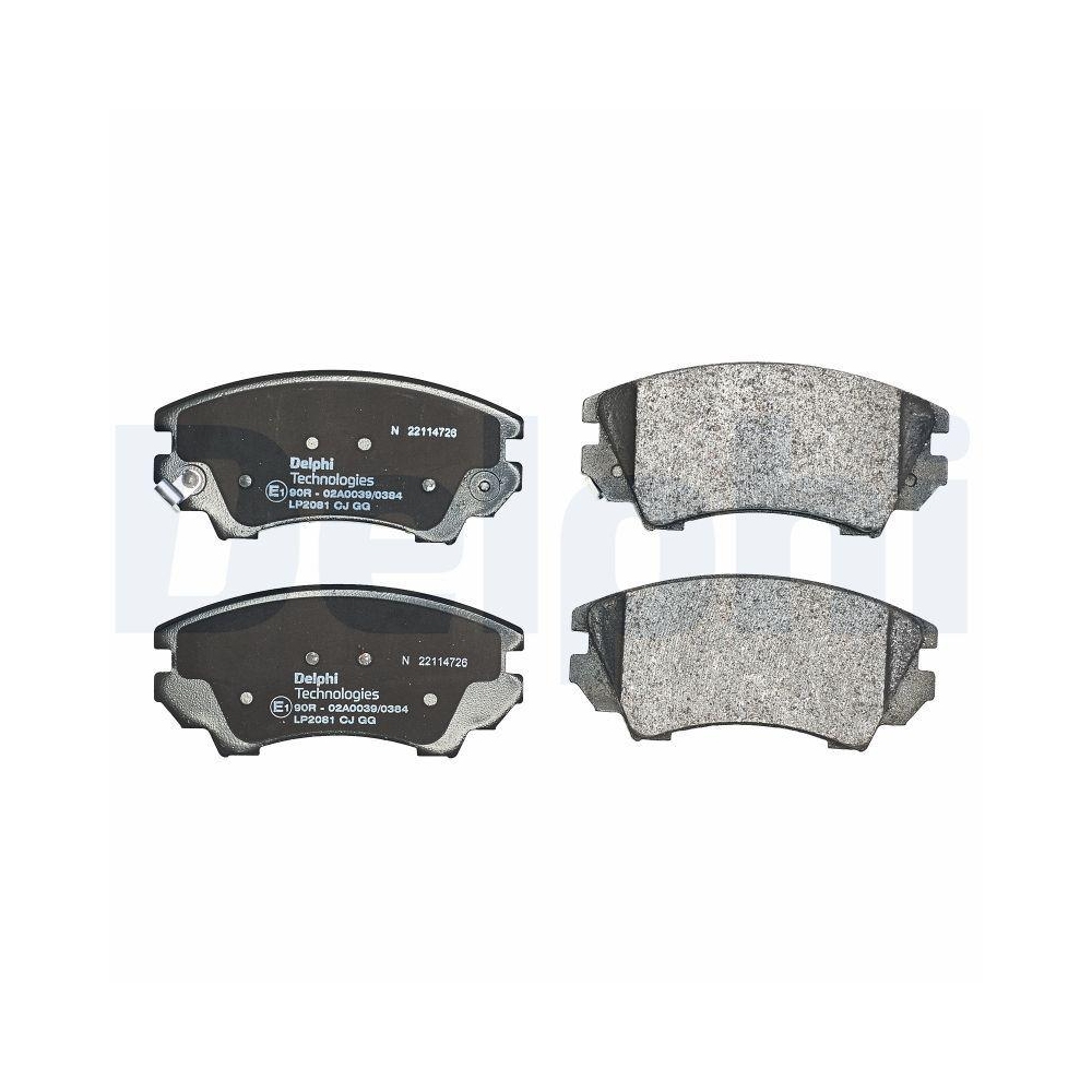 DELPHI LP2081 Bremsbelagsatz, Scheibenbremse für MG OPEL SAAB VAUXHALL CHEVROLET