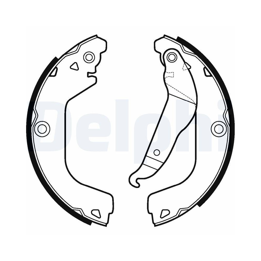 DELPHI LS2123 Bremsbackensatz f&uuml;r CHEVROLET CHEVROLET (SGM), Hinterachse
