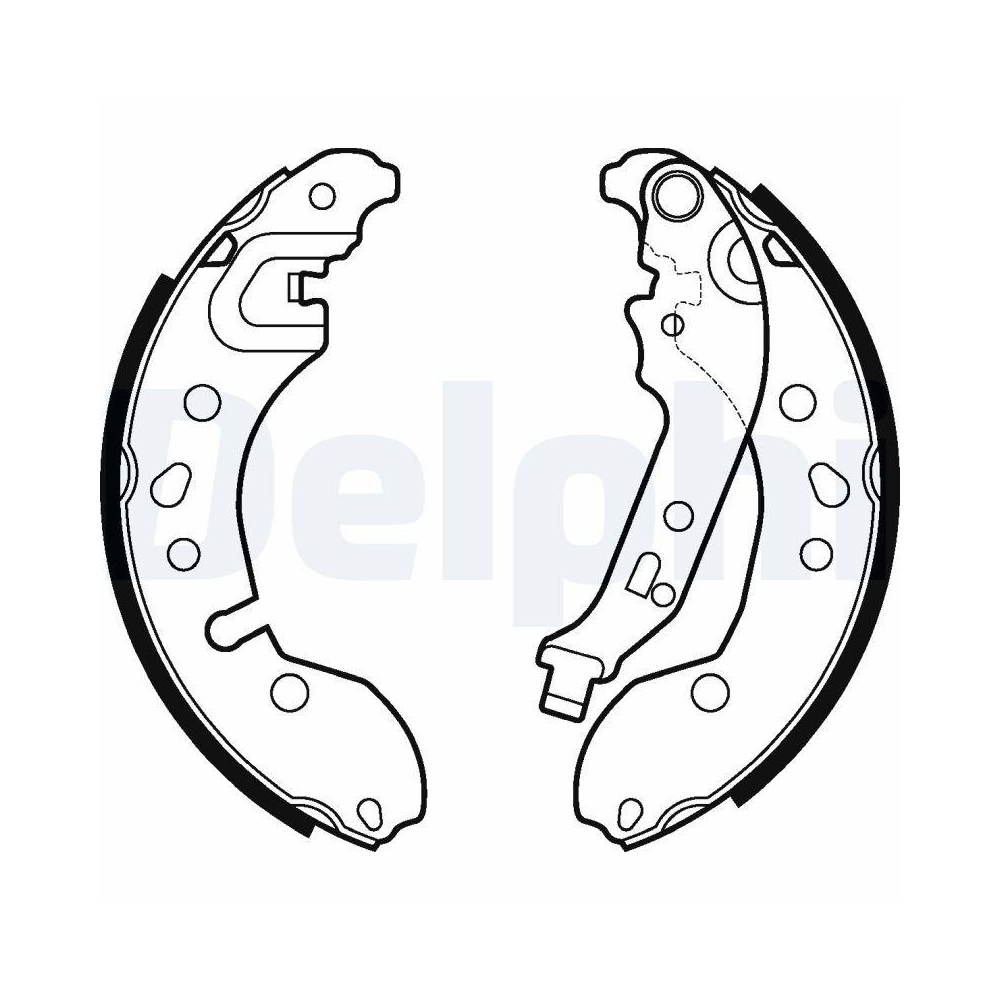 DELPHI LS2124 Bremsbackensatz f&uuml;r RENAULT DACIA SMART, Hinterachse