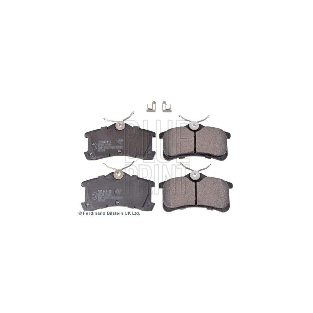 Bremsbelagsatz, Scheibenbremse BLUE PRINT ADT342115 f&uuml;r TOYOTA, Hinterachse