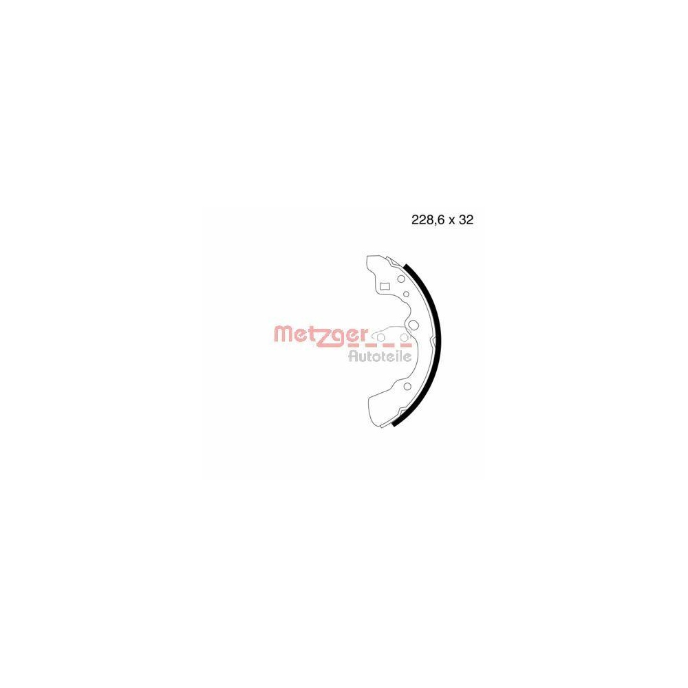 Bremsbackensatz METZGER MG 525 f&uuml;r MAZDA, Hinterachse