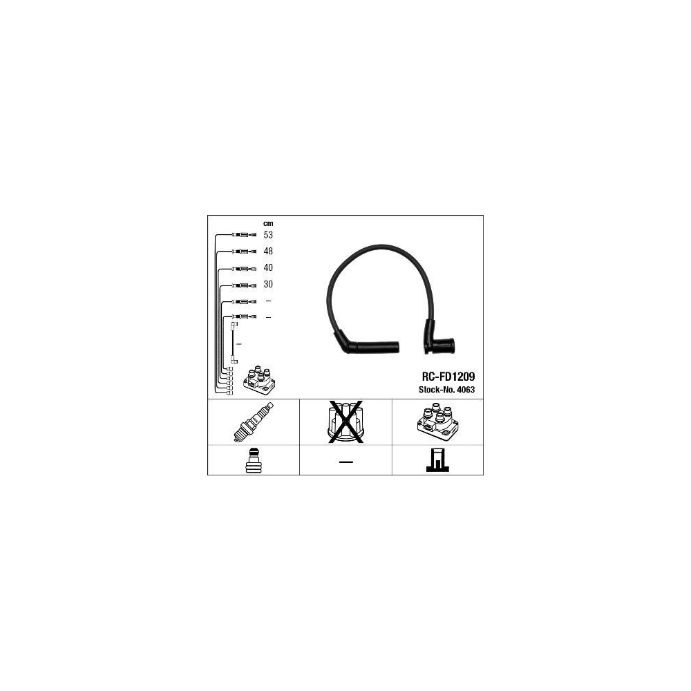 Zündleitungssatz NGK 4063 für FORD