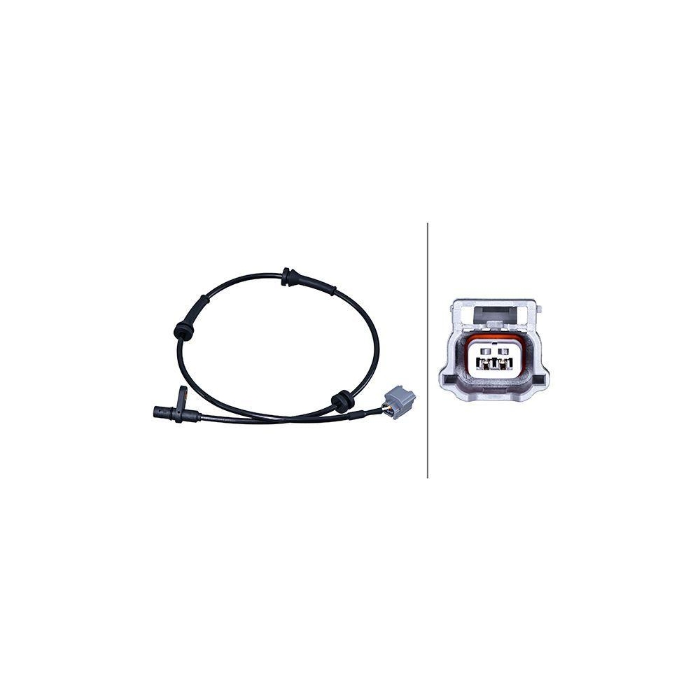 HELLA Sensor, Raddrehzahl 6PU 358 218-321 f&uuml;r NISSAN, Hinterachse