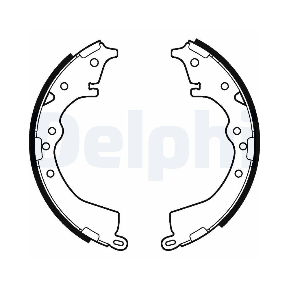 DELPHI LS2126 Bremsbackensatz für TOYOTA, Hinterachse