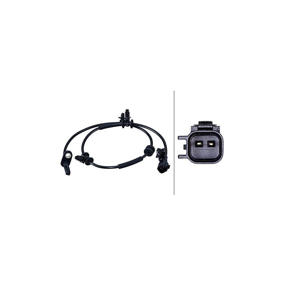 HELLA Sensor, Raddrehzahl 6PU 358 218-381 f&uuml;r TESLA, Vorderachse