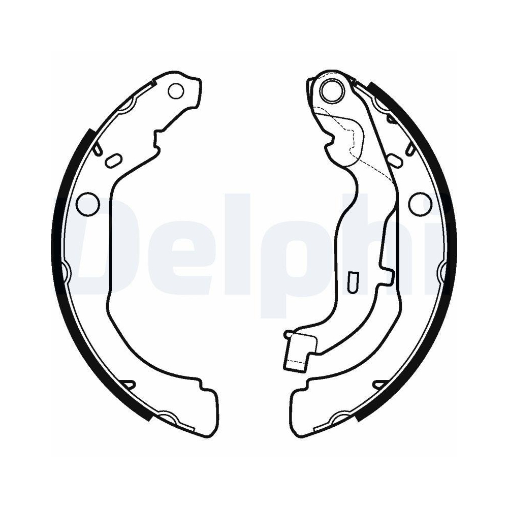 DELPHI LS2127 Bremsbackensatz f&uuml;r RENAULT DACIA, Hinterachse