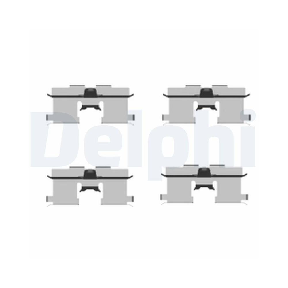 DELPHI LX0407 Zubehörsatz, Scheibenbremsbelag für, Hinterachse