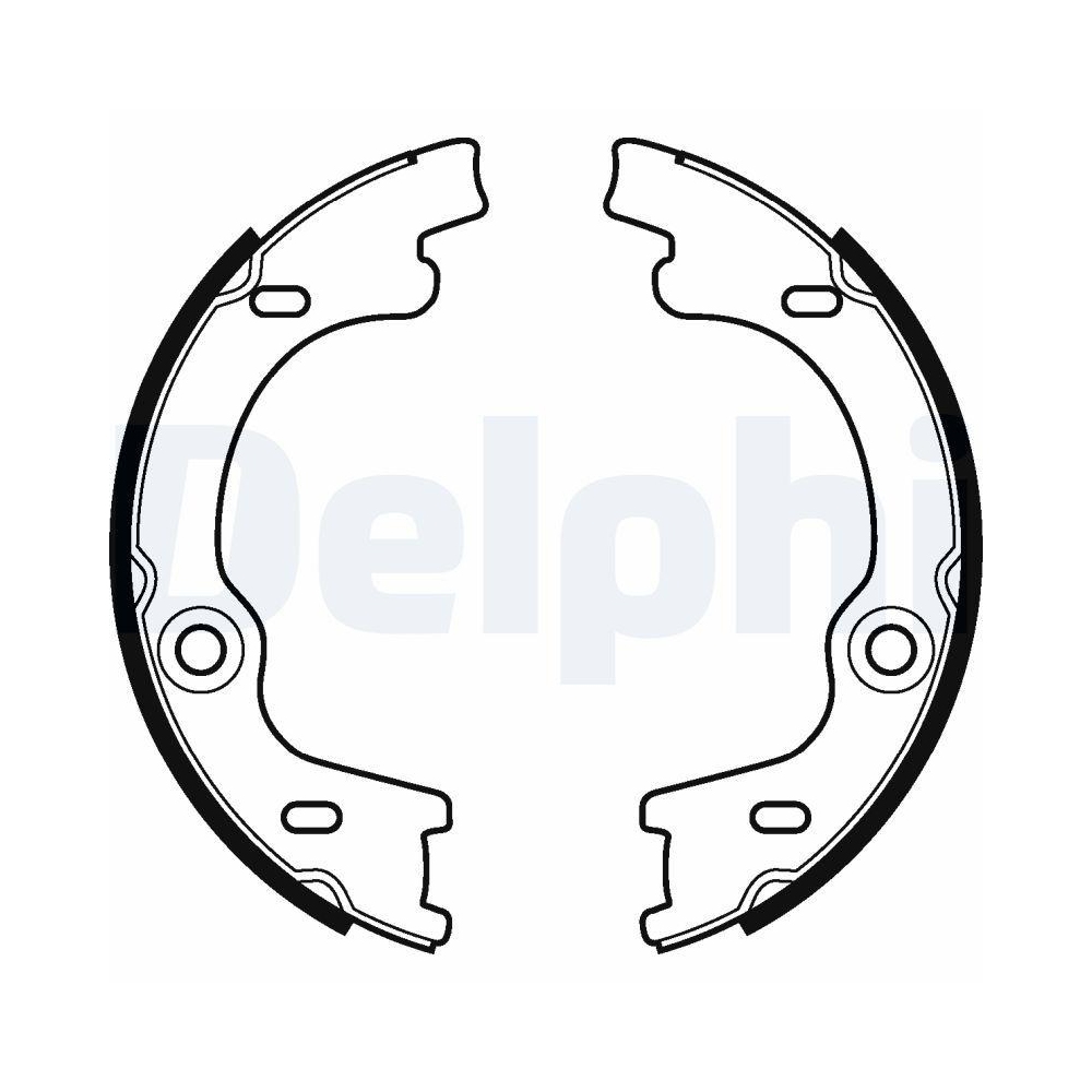 DELPHI LS2129 Bremsbackensatz f&uuml;r SUBARU HYUNDAI KIA, Hinterachse