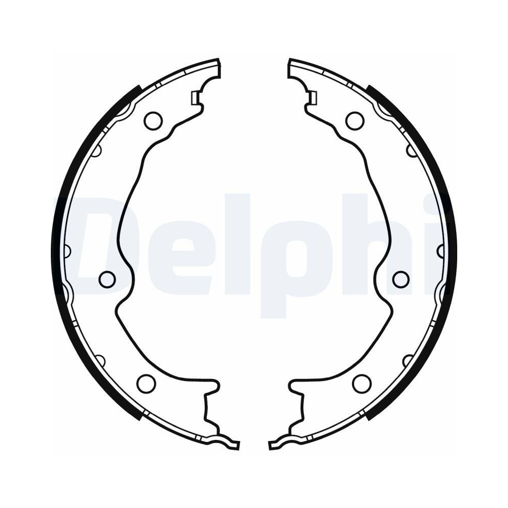 DELPHI LS2130 Bremsbackensatz f&uuml;r HONDA TOYOTA LEXUS ACURA, Hinterachse