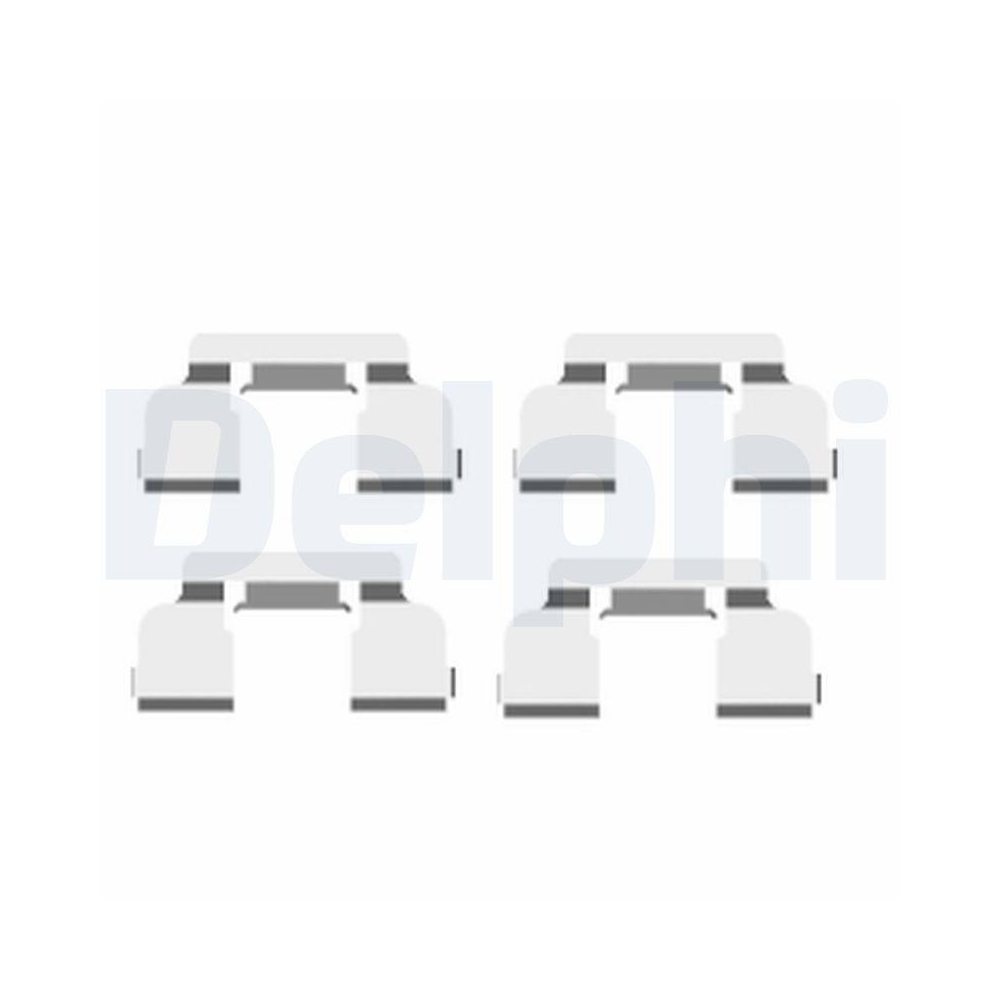 DELPHI LX0410 Zubehörsatz, Scheibenbremsbelag für, Vorderachse