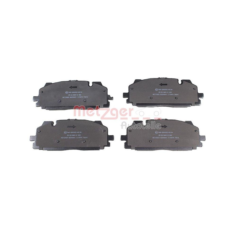 Bremsbelagsatz, Scheibenbremse METZGER 1170979 GREENPARTS f&uuml;r AUDI VW CUPRA