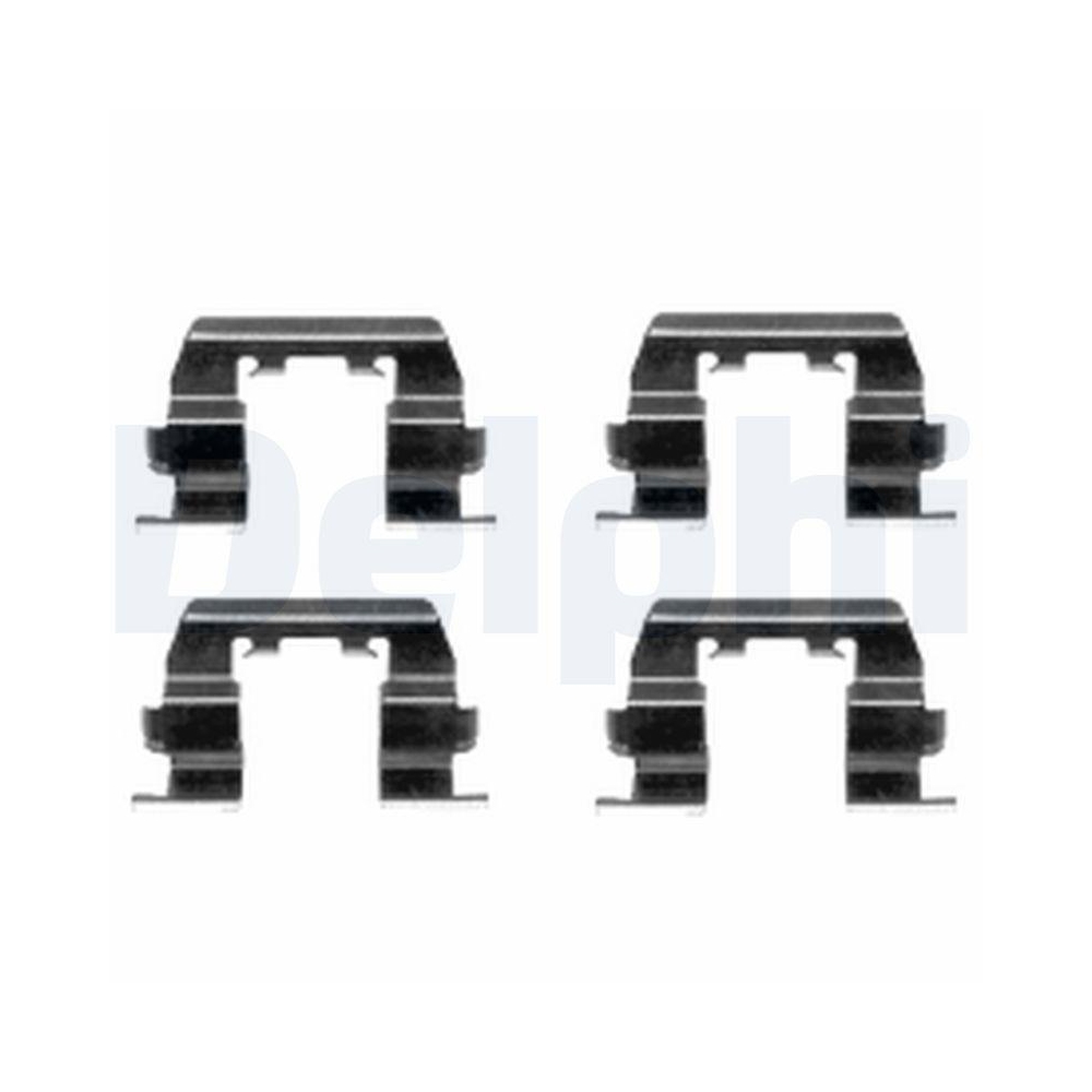 DELPHI LX0411 Zubehörsatz, Scheibenbremsbelag für, Vorderachse