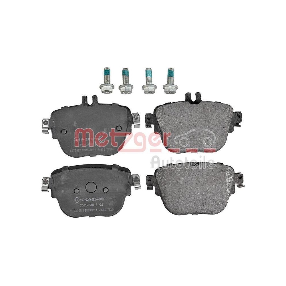 Bremsbelagsatz, Scheibenbremse METZGER 1170980 GREENPARTS f&uuml;r MERCEDES-BENZ