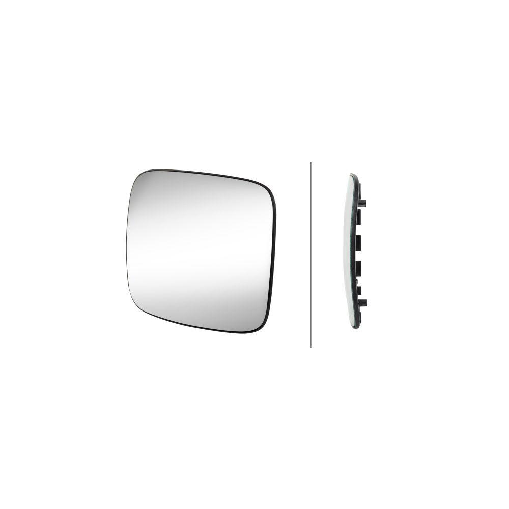 HELLA Spiegelglas, Weitwinkelspiegel 9MX 563 717-032 für, beidseitig