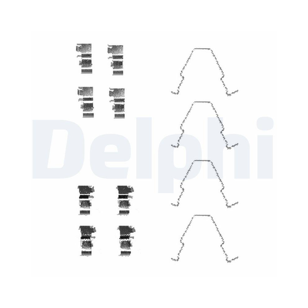 DELPHI LX0414 Zubeh&ouml;rsatz, Scheibenbremsbelag f&uuml;r KIA, Hinterachse