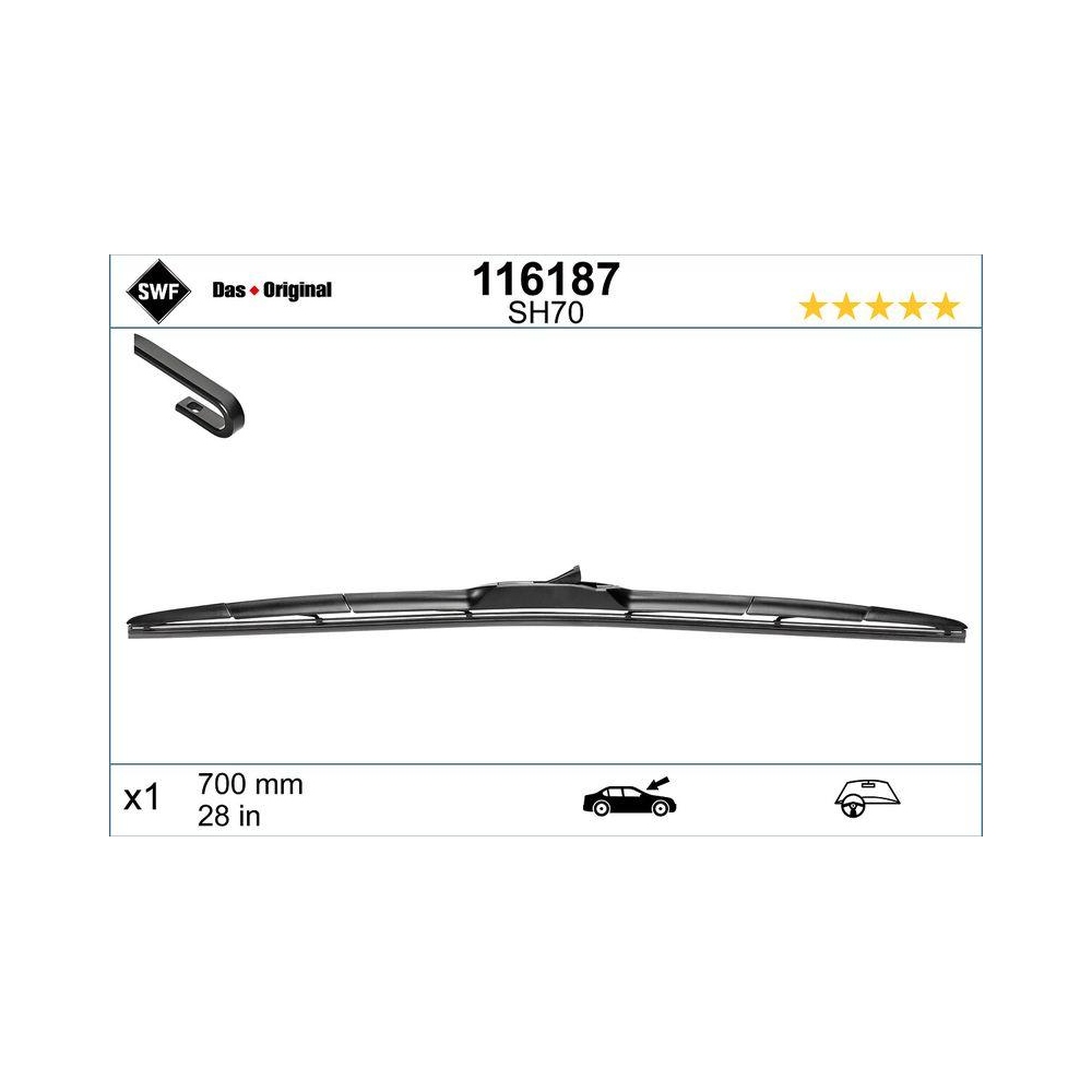 Wischblatt SWF 116187 DAS ORIGINAL HBLADE für CITROËN MITSUBISHI PEUGEOT SUZUKI