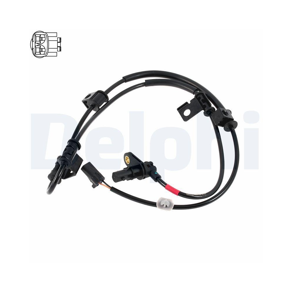 DELPHI SS21142-12B1 Sensor, Raddrehzahl f&uuml;r HYUNDAI, Vorderachse rechts