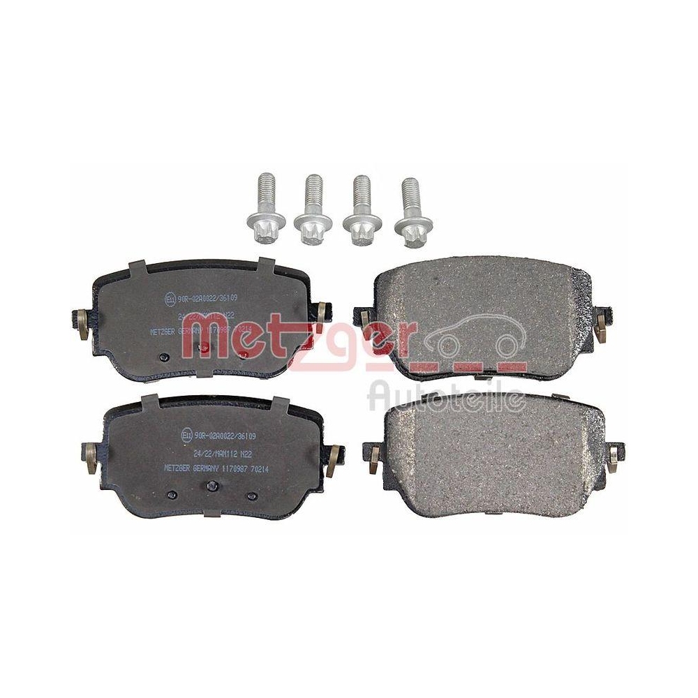 Bremsbelagsatz, Scheibenbremse METZGER 1170987 GREENPARTS f&uuml;r MERCEDES-BENZ