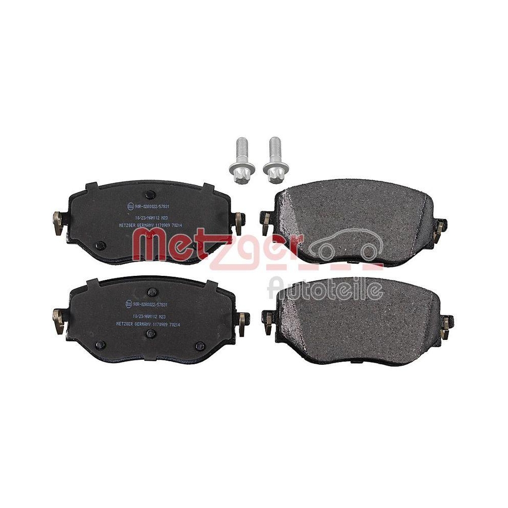 Bremsbelagsatz, Scheibenbremse METZGER 1170989 f&uuml;r NISSAN RENAULT DACIA