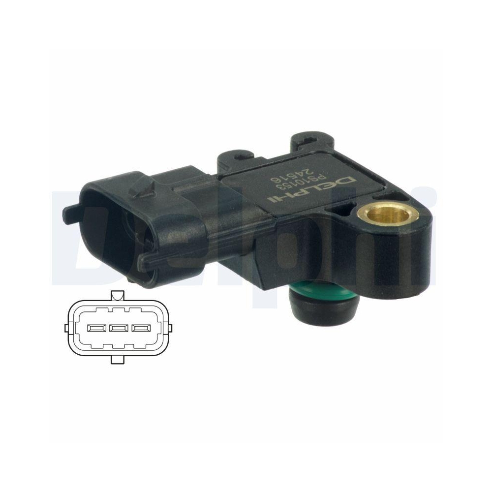 DELPHI PS10153 Sensor, Ladedruck f&uuml;r OPEL VAUXHALL CHEVROLET, links