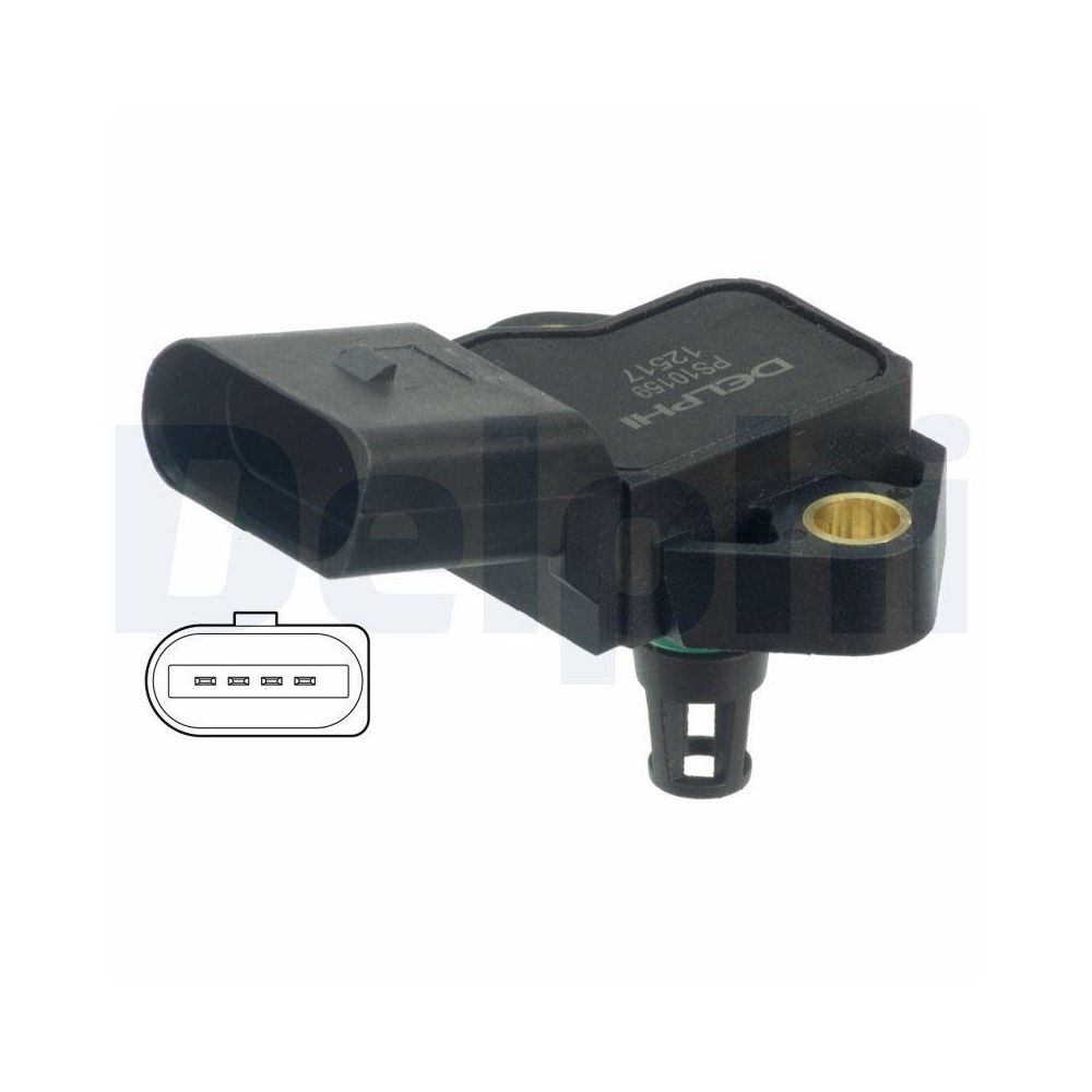 DELPHI PS10159 Sensor, Ladedruck f&uuml;r AUDI SEAT SKODA VW VAG