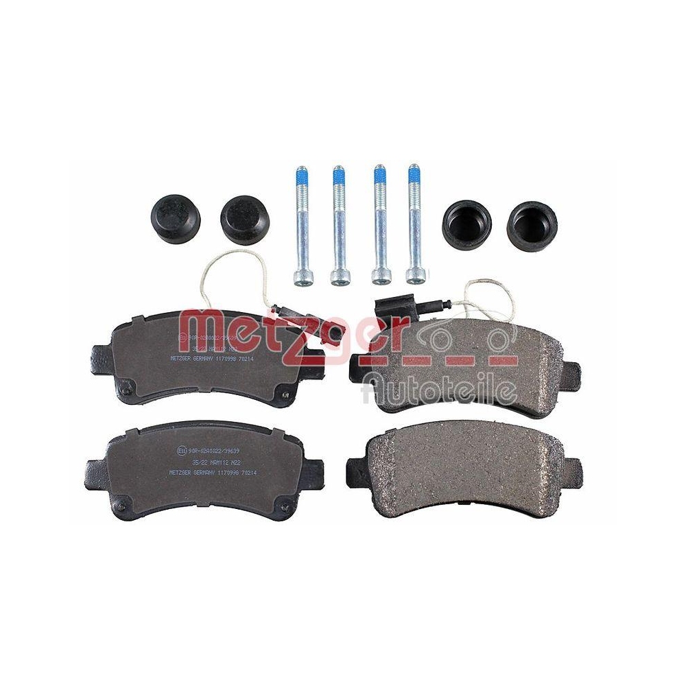 Bremsbelagsatz, Scheibenbremse METZGER 1170998 f&uuml;r CITRO&Euml;N FIAT PEUGEOT