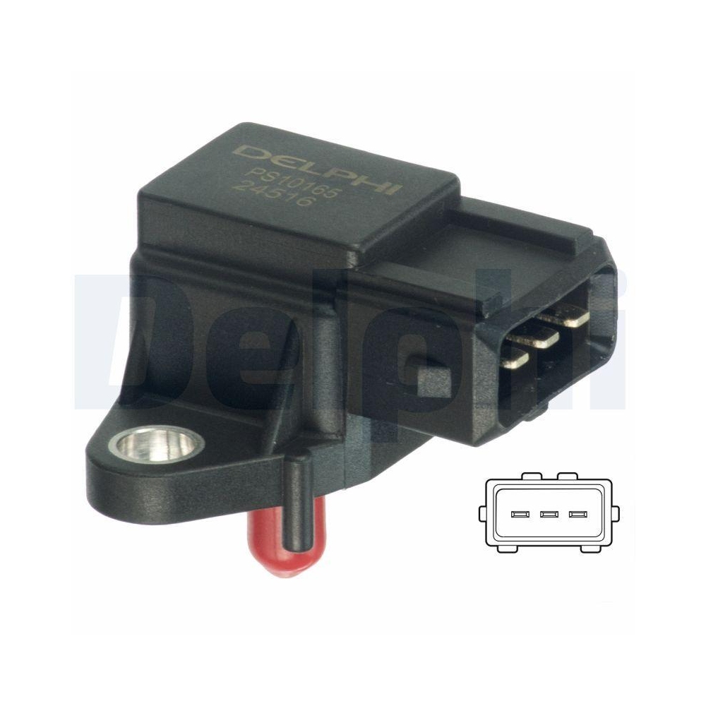 Sensor, Saugrohrdruck DELPHI PS10165 für AUDI BMW OPEL VAUXHALL VOLVO VW
