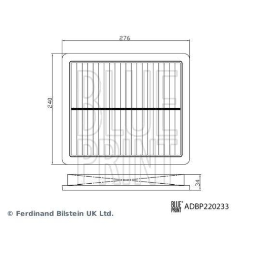 BLUE PRINT ADBP220233 Luftfilter f&uuml;r MG ROEWE (SAIC)