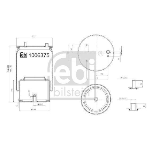 FEBI BILSTEIN 1006375 Federbalg, Luftfederung febi Plus f&uuml;r FORD