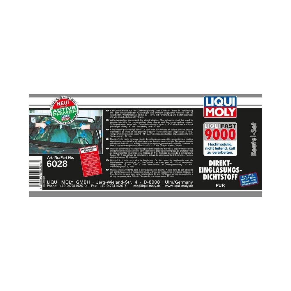 Scheibenklebstoff LIQUI MOLY 6028 Liquifast 9000 (Beutel-Set) für