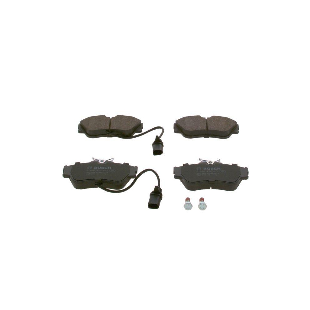 Bremsbelagsatz, Scheibenbremse BOSCH 0 986 424 672 f&uuml;r VW, Vorderachse