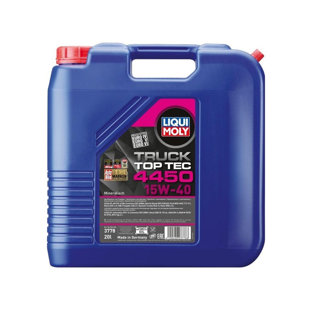 Motoröl LIQUI MOLY 3778 Top Tec Truck 4450 15W-40 für