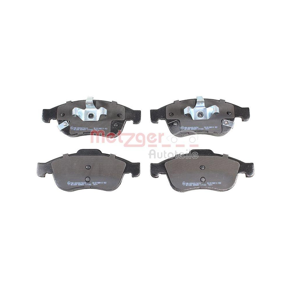Bremsbelagsatz, Scheibenbremse METZGER 1171003 f&uuml;r FIAT JEEP, Vorderachse