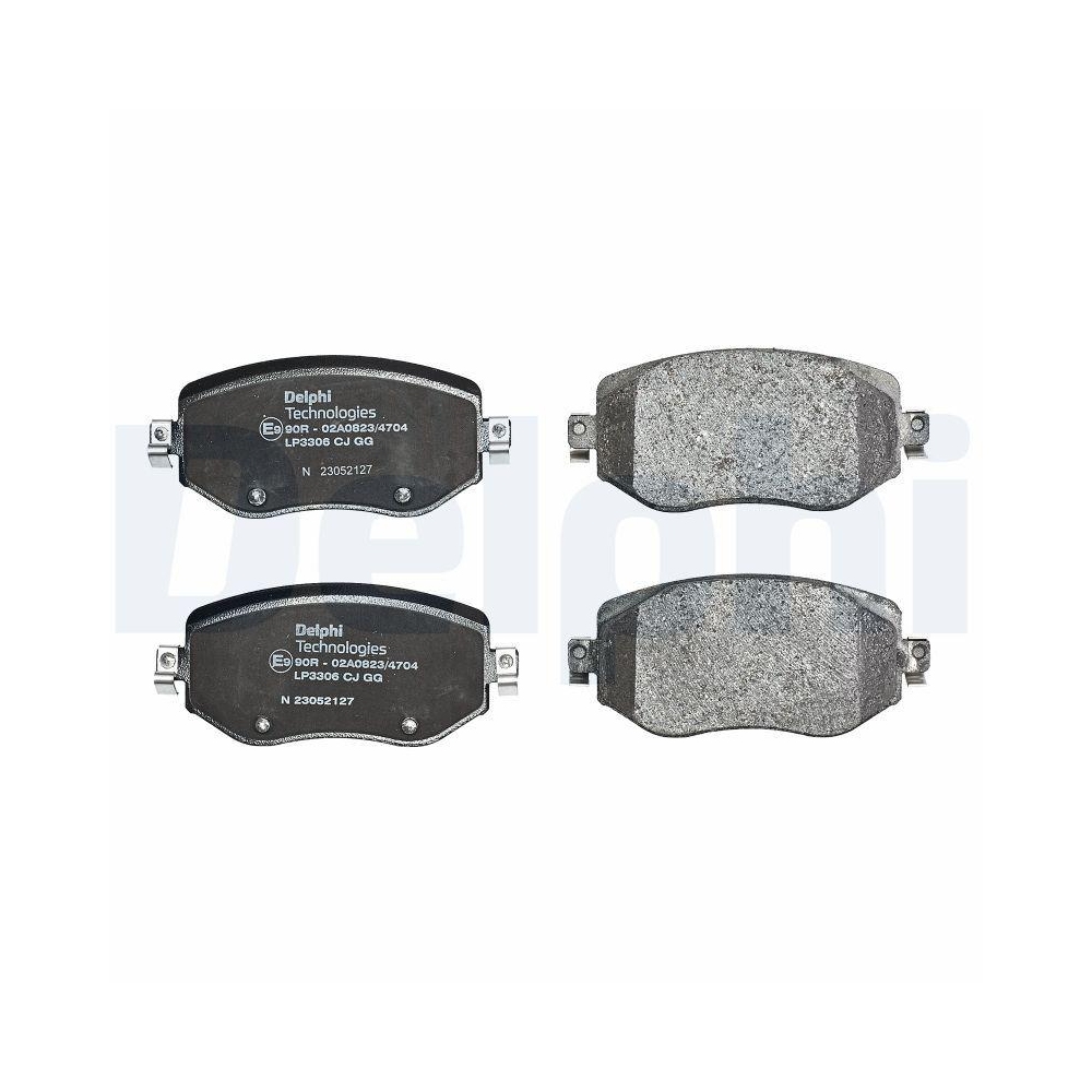 DELPHI LP3306 Bremsbelagsatz, Scheibenbremse f&uuml;r RENAULT, Vorderachse