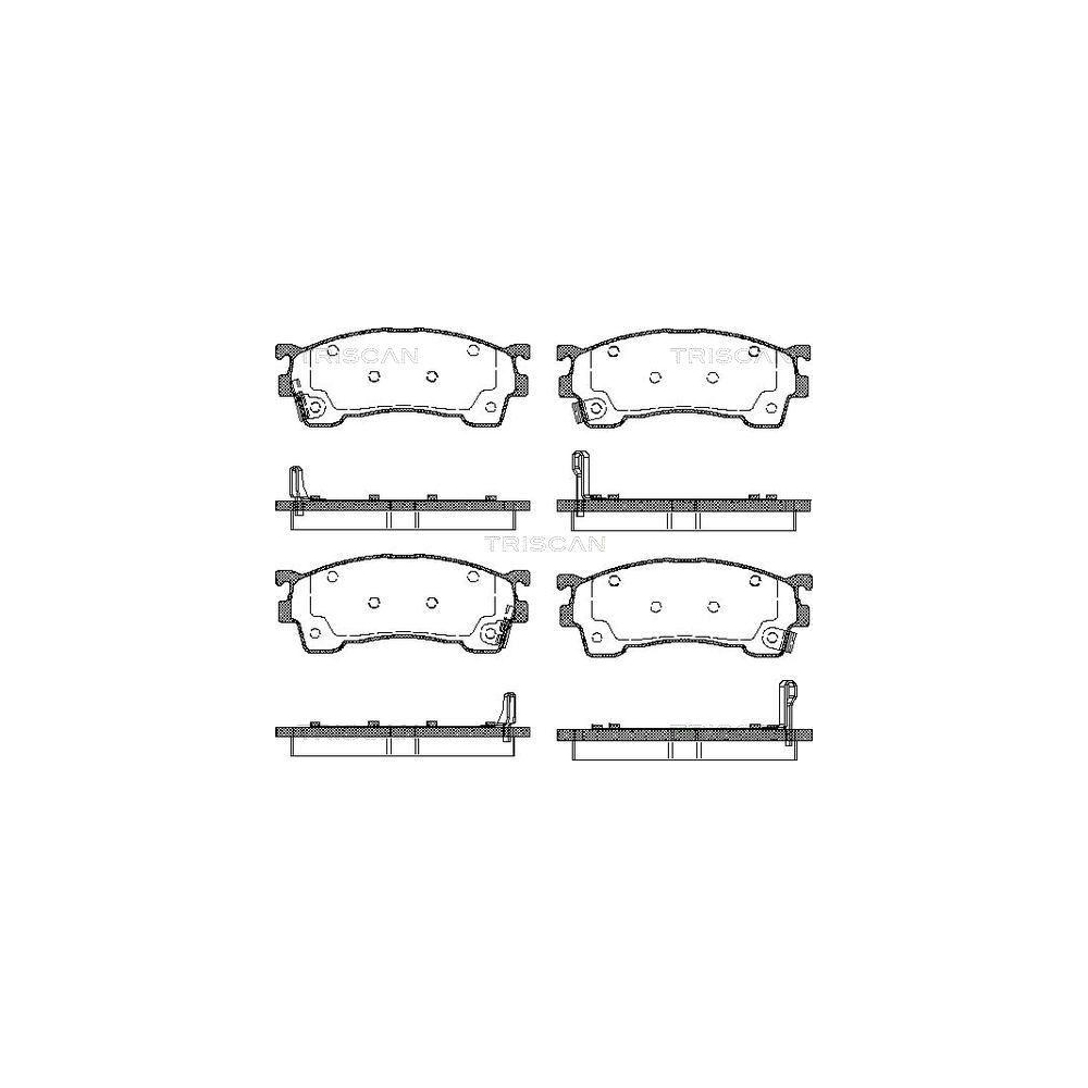 Bremsbelagsatz, Scheibenbremse TRISCAN 8110 50183 f&uuml;r FORD MAZDA, Vorderachse