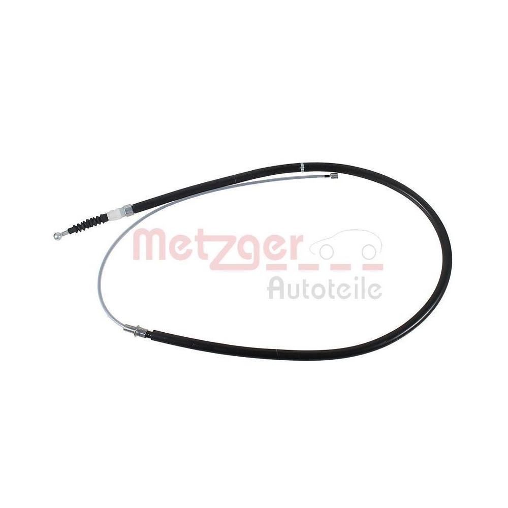 Seilzug, Feststellbremse METZGER 1.VK036 f&uuml;r AUDI SKODA, hinten links