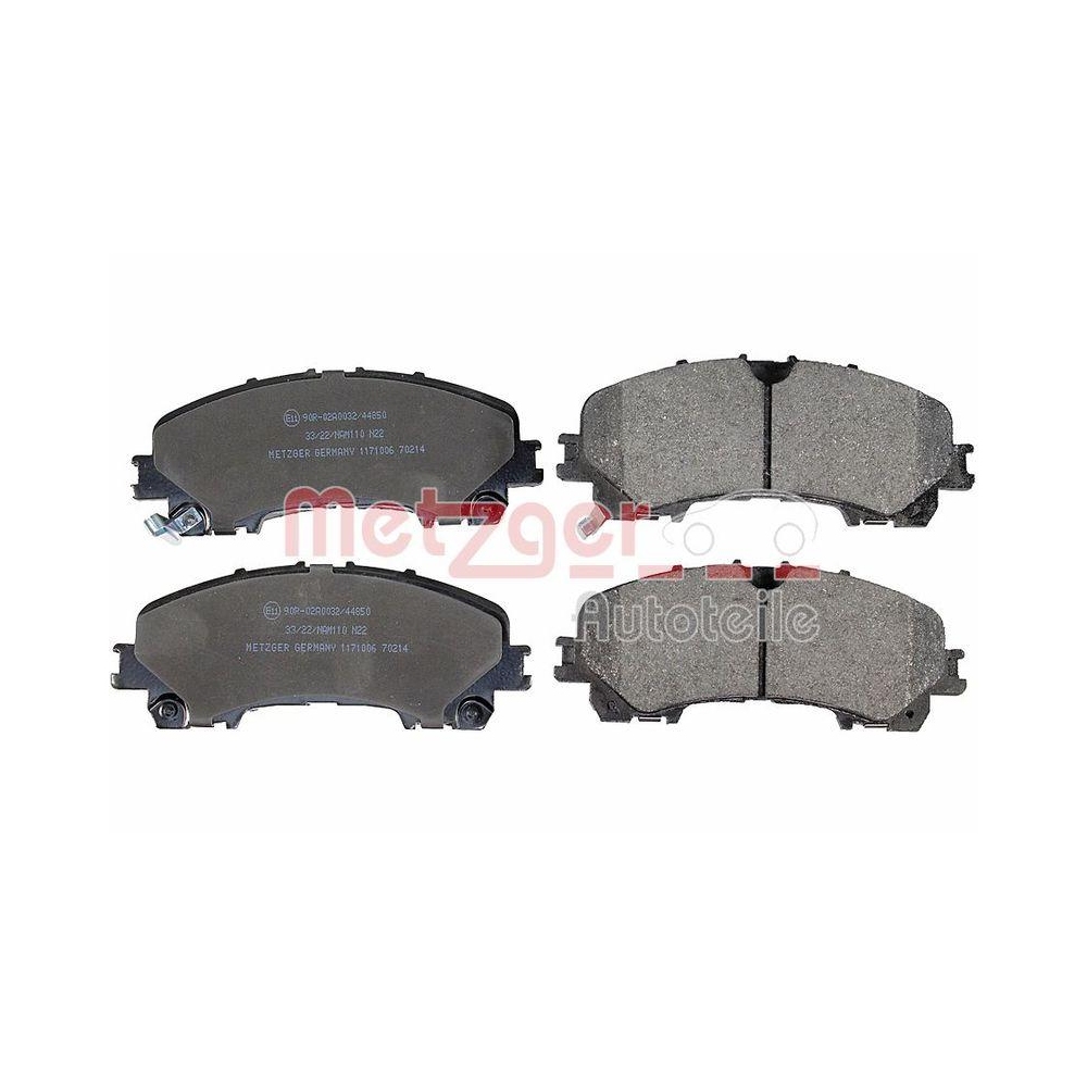 Bremsbelagsatz, Scheibenbremse METZGER 1171006 GREENPARTS f&uuml;r NISSAN RENAULT