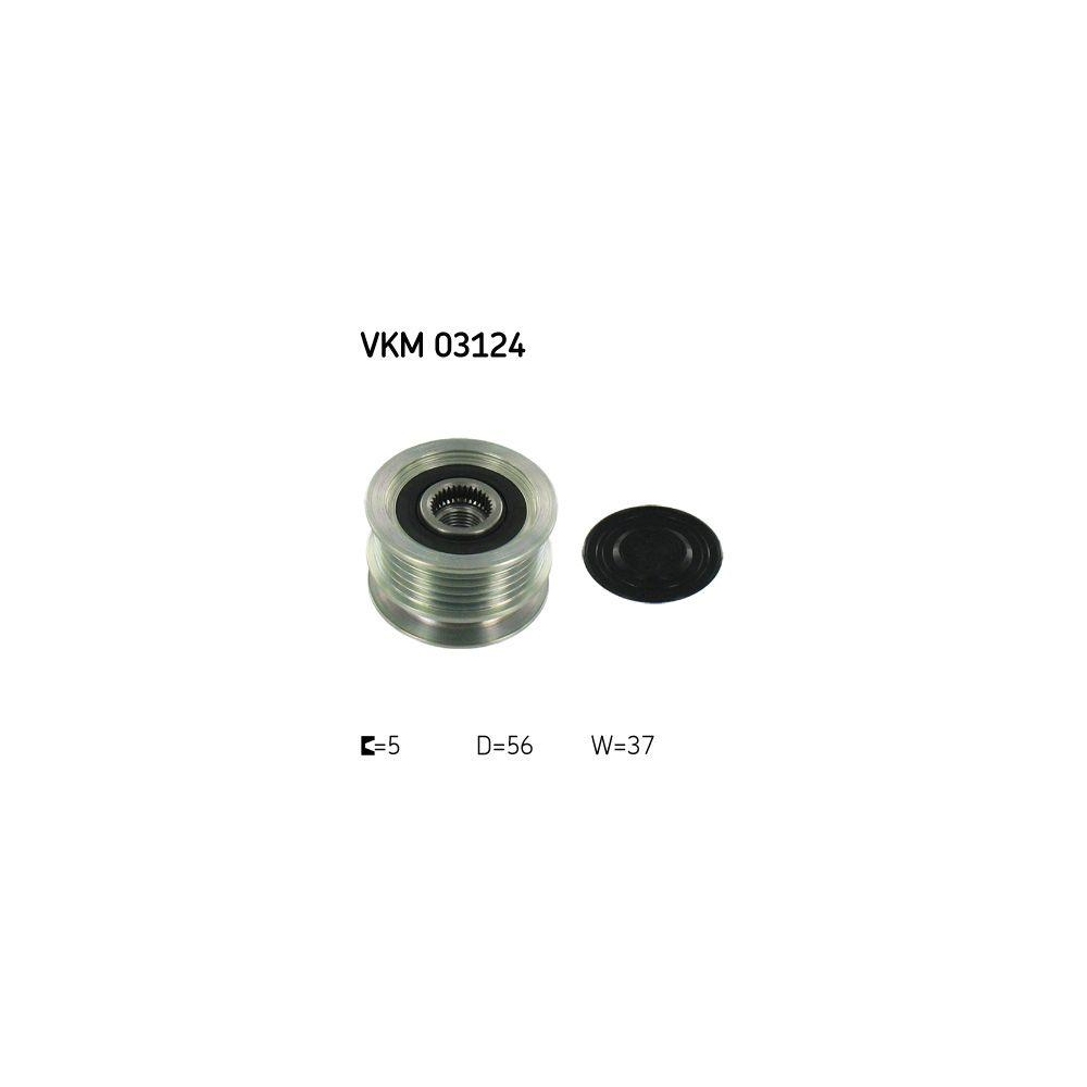 Generatorfreilauf SKF VKM 03124 f&uuml;r AUDI SEAT SKODA VW
