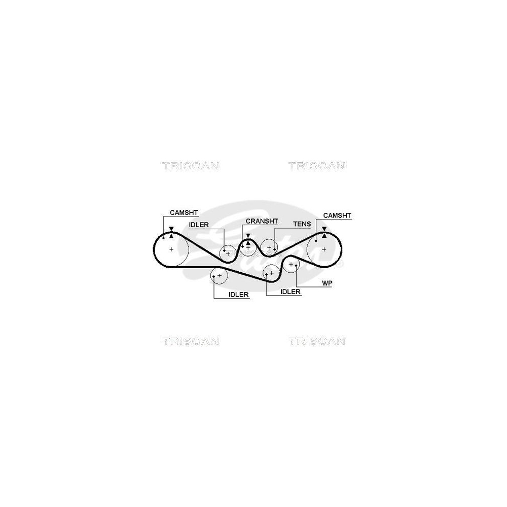 Zahnriemen TRISCAN 8645 5537xs f&uuml;r SUBARU DANA